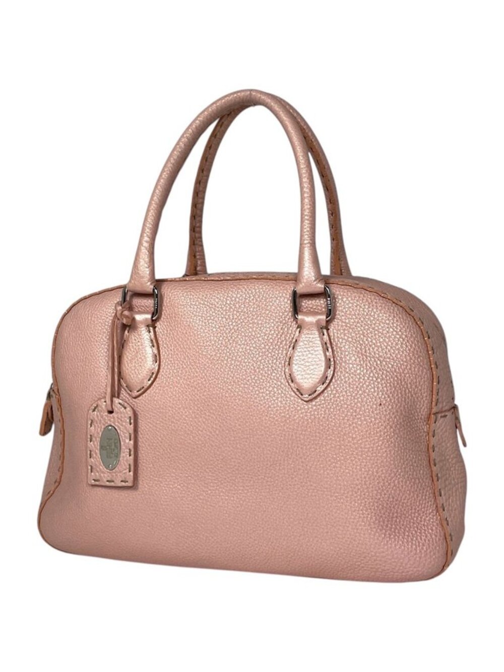 Fendi Handbag Selleria Leather Pink